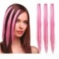 Mechones para el pelo de 50 cm 3 uds elige color
