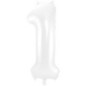 Globo numero en color Blanco de 86 cm para helio o aire