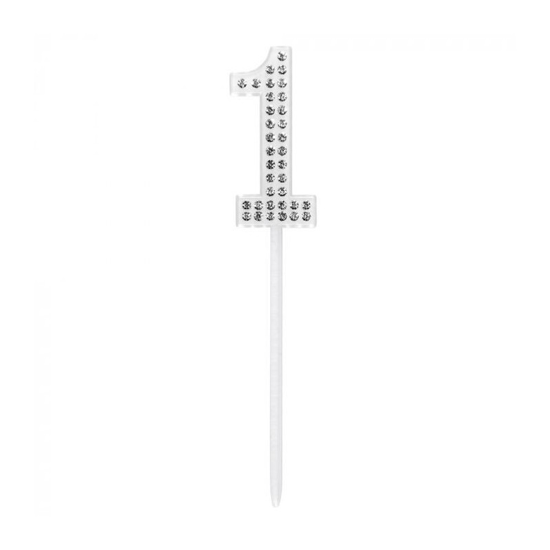 Topper tarta numero diamantes