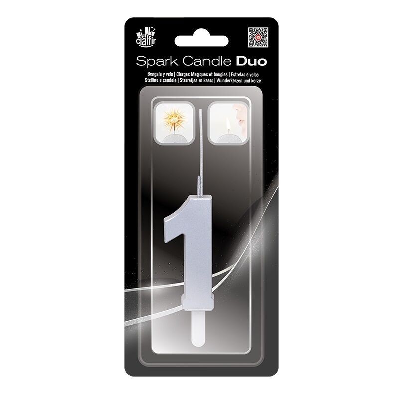 Vela bengala plata mixta bengala y mecha numero