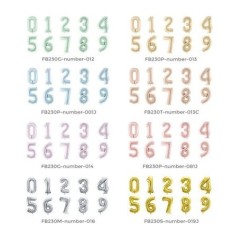 Globo numero 72 cm foil helio o aire varios colores