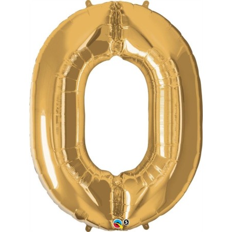 Globo numero oro de foil para helio o aire