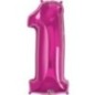 Globo numero rosa de foil para helio o aire