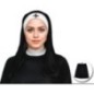 Cofia de monja cruz negra adulto