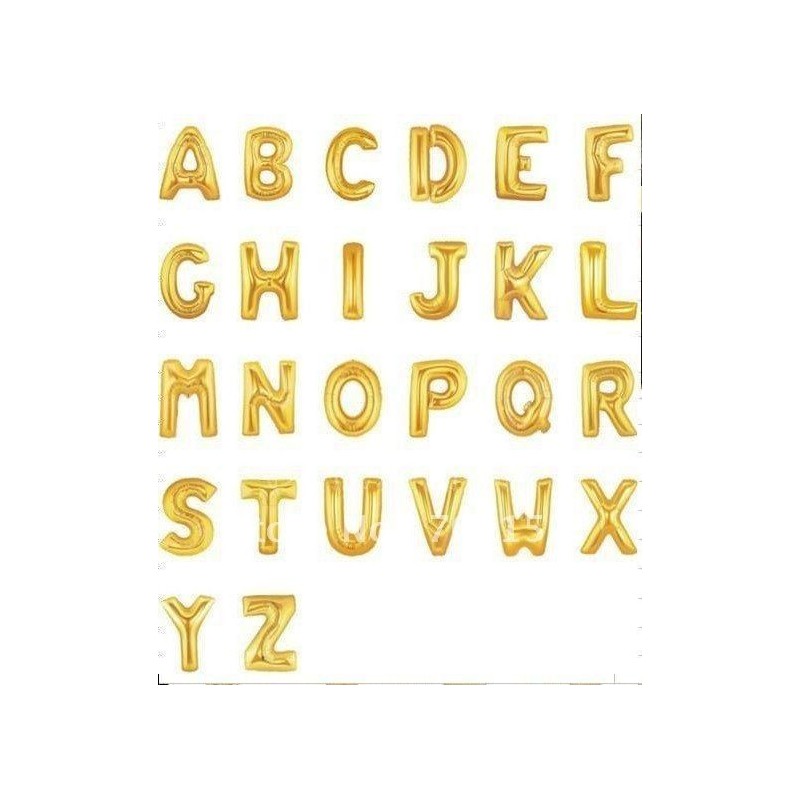 Globo letras color oro foil 100 cm