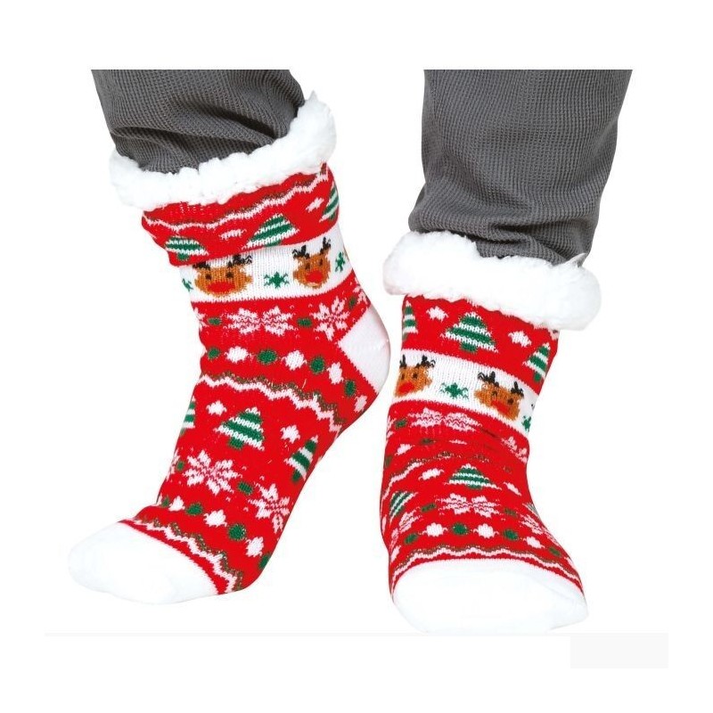Calcetines termicos navideños reno talla unica