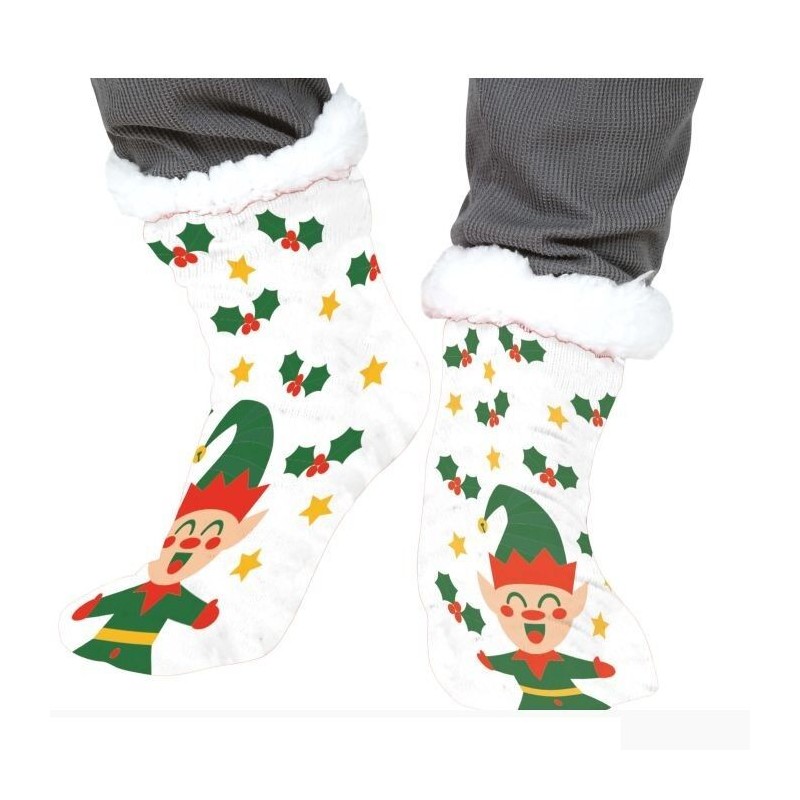 Calcetines termicos navideños elfo talla unica