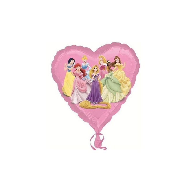 Globo corazon princesas disney 45 cm helio o aire