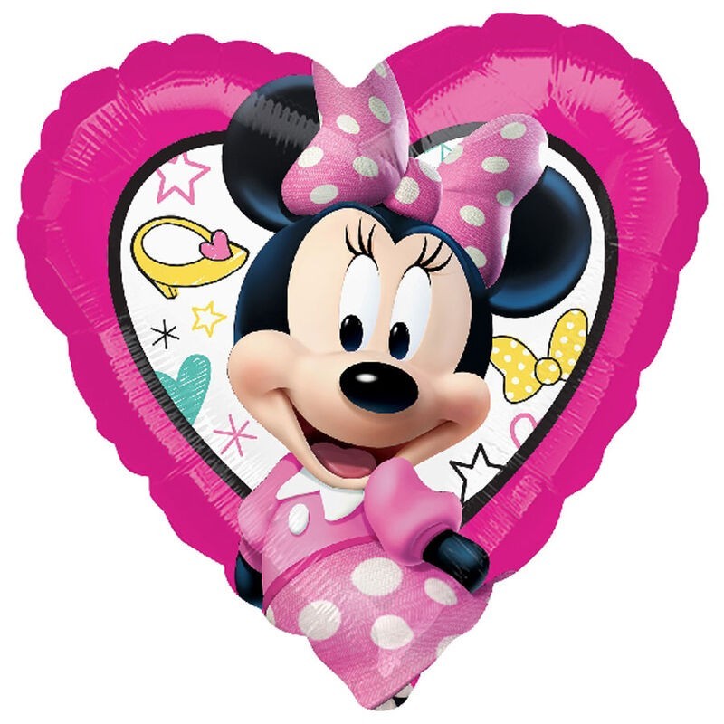 Globo minnie mouse corazon rosa para helio o aire