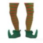 Pantys rayas rojas y verdes elfo adulto talla XL