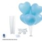 Soporte varillas para globos con pie transparente 8 uds