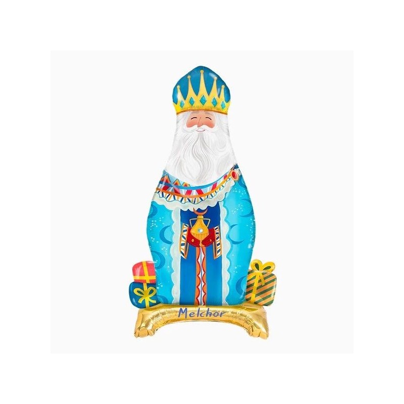 Globo Rey Mago Melchor con base sin helio 90 cm