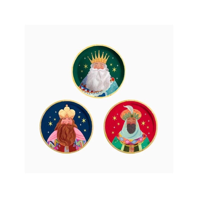 Platos Noche de Reyes Magos  6 uds 17 cm