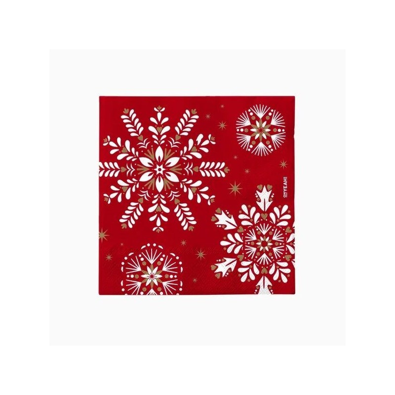 Servilletas navidad rojas 30 uds de  33 cm