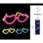 Gafas neon glow forma corazon
