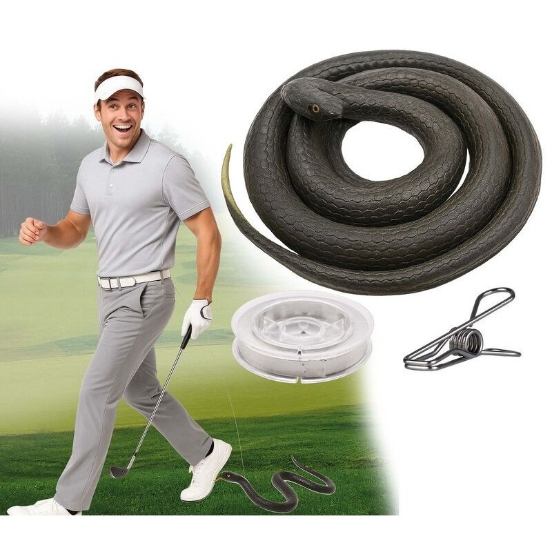 Serpiente con hilo de nylon y pinza broma