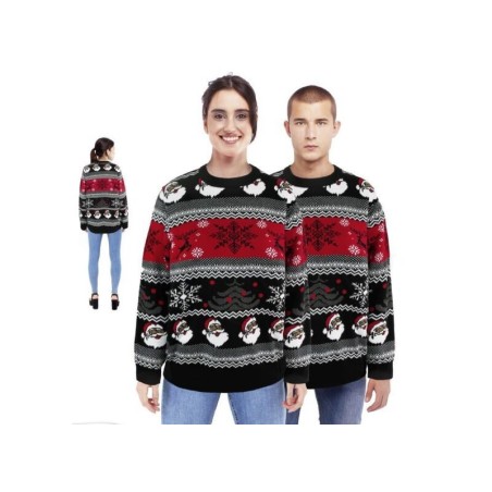 jersey navidad negro santa y copos unisex adulto 64433 8433584252848 8433584252831 8433584252855 843358425286