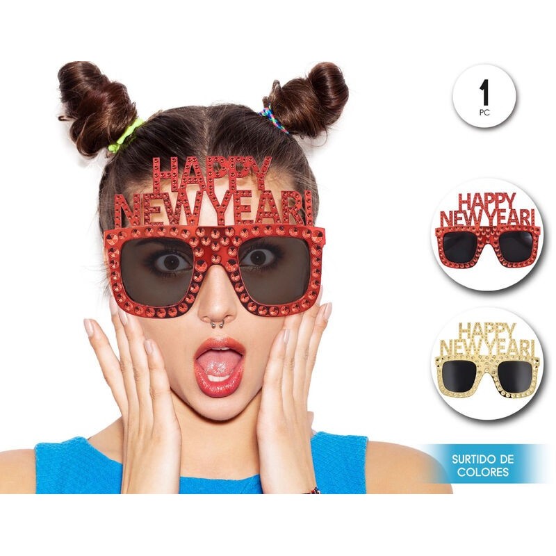 Gafas fin de año Happy new year surtido colores