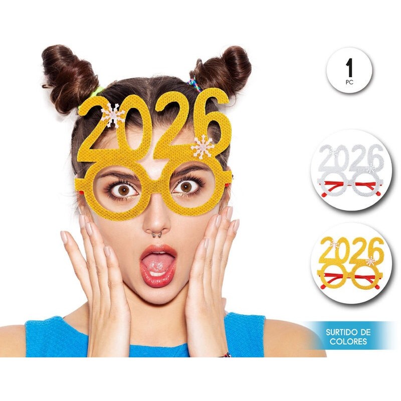 Gafas 2026 nochevieja 1 ud surtido colores