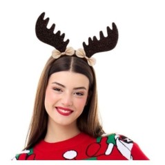 diadema cuernos de reno con lazos 72122 8433584721221