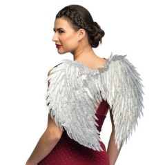 alas plumas plateadas glam 55x50 cm 52885 8712026528858