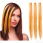 Mechones para el pelo de 50 cm 3 uds elige color