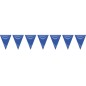 Banderin triangular azul oscuro 25 mt 20x30 cm