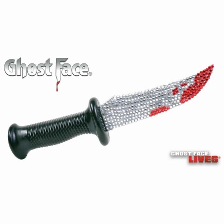 Cuchillo Ghost Face Scream con piedras brillantes-TusDisfraces