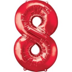 Globo numero rojo 40 101 cm para helio o aire Tus disfraces baratos