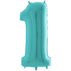 Globo numero azul pastel 102 cm
