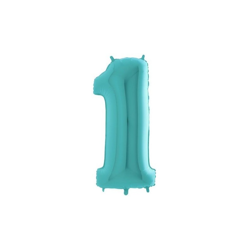 Globo numero azul pastel 102 cm