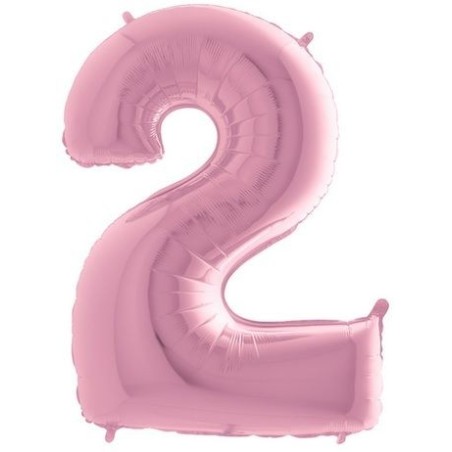 Globo numero rosa pastel 102 cm