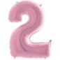 Globo numero rosa pastel 102 cm