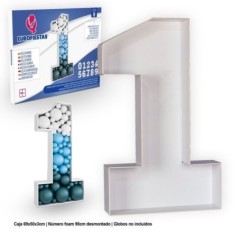 Numero blanco para meter globos 90 cm