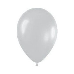 Globo plata satin 30 cm r 12 50 uds sempertex 7703340236766 R12 481