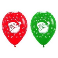 Globo feliz navidad r12 36 cm rojos y verdes 7703340108070 R12 ZNAV