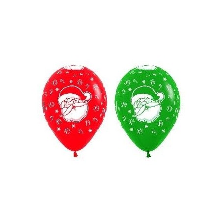Globo feliz navidad r12 36 cm rojos y verdes 7703340108070 R12 ZNAV