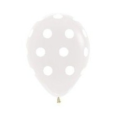 Globos transparentes con puntos blancos r12 30cm 7703340110288 R12 PT