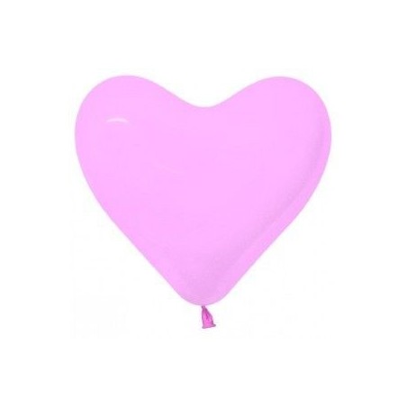 Globo corazon rosa latex 30 cm 12  50 unidades 7703340628127 R12 FCORZ 009