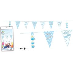 Guirnalda feliz cumpleanos azul lunares blancos 5 metros 8429412028266 5331 09