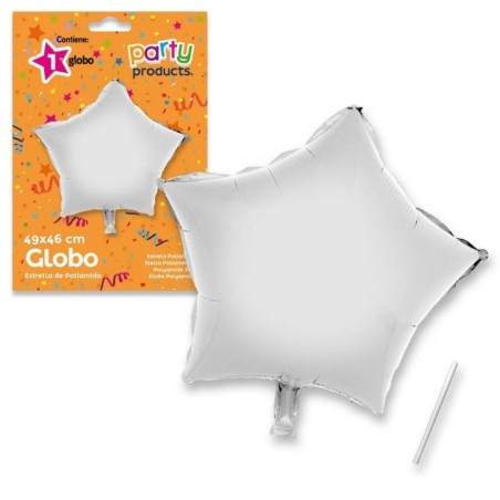 Globo estrella plata de 49 x 46 cm helio o aire 8424345684398 68439