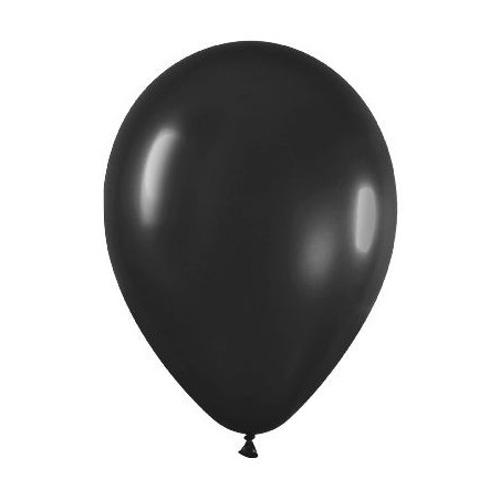 Globo negro de 30 cm serpentex bolsa 12 unidades 7703340231433 R12 080 12