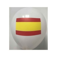 Globos blancos bandera de espana 30 cm 12 uds 7703340150178 R12 ESPA