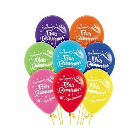 Globos feliz cumpleanos impresos 2 caras 30 cm 7703340232034 R12 CUM2