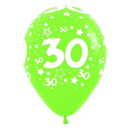 Globos latex n 30 10 unidades 30 cm 12 colores surtidos 7703340123929 R12 N30