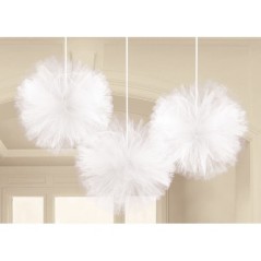 Pompom blanco de Tul fino para decoraciones 3 uds 13051698362 180182 08