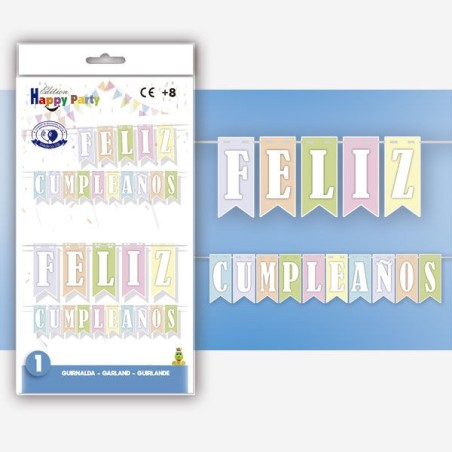 Guirnalda feliz cumpleanos tonos pastel 8429412039880 5263