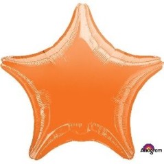 Globo estrella naranja 46 cm para helio o aire  3156801