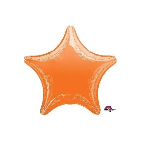 Globo estrella naranja 46 cm para helio o aire  3156801