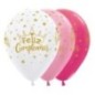 Globos cumpleaños coronas 12 uds 30 cm